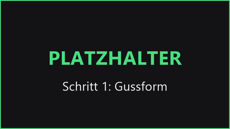 Schritt 1: Gießform mit Speiseöl als Trennmittel einfetten